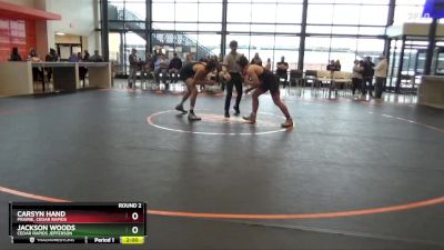 190 lbs Round 2 - Jackson Woods, Cedar Rapids Jefferson vs Carsyn Hand, Prairie, Cedar Rapids