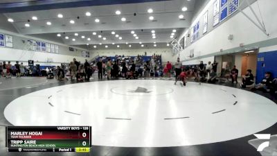 126 lbs Cons. Round 4 - Marley Hogai, Team Thunder vs Tripp Saire, Huntington Beach High School