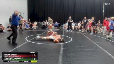 105 lbs Round 7 (8 Team) - Vincenzo Mannello, Revolution Elite vs Logan Barry, Junior Terps Northeast