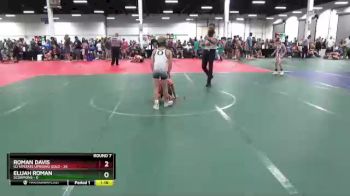 68 lbs Round 7 (8 Team) - Roman Davis, U2 Upstate Uprising Gold vs Elijah Roman, Scorpions