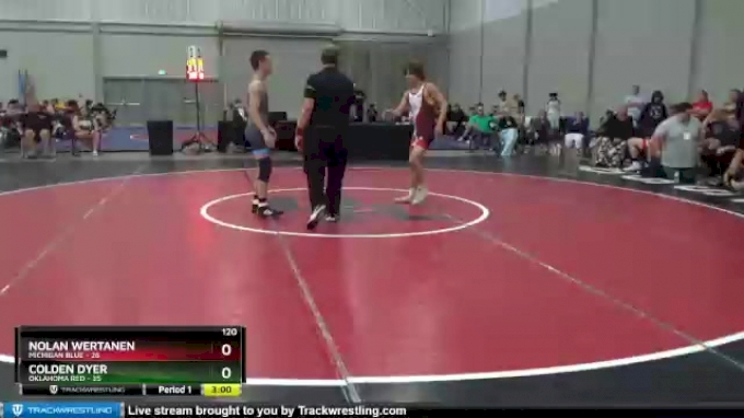 120 lbs Round 3 (8 Team) - Nolan Wertanen, Michigan Blue vs Colden Dyer ...