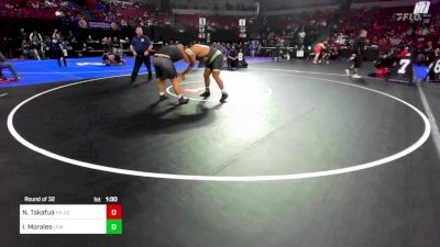 285 lbs Round Of 32 - Nova Takafua, Fremont (CC) vs Isaiah Morales, Lemoore (CS)