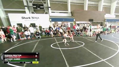 74 lbs Quarters & Wb (16 Team) - Antonio Juarez, Stout vs Hudson Proctor, South Central Utah