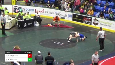 110 lbs Consi Of 32 #1 - Christopher Elliott, Sharon vs Ryan Gray, General McLane