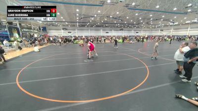 215 lbs Cons. Round 2 - Luke Boersma, Unattached vs Graydon Simpson, Unattached