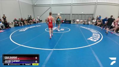 170 lbs Quarterfinals (8 Team) - Cole Radenz, North Dakota Blue vs Jacobi Clement, Louisiana