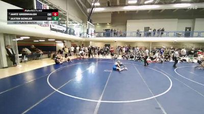 113 lbs 1st Place Match - Jaxten Bowler, Champions Wrestling Club vs Jantz Greenhalgh, Carbon Wrestling Club