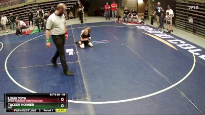 59 lbs Cons. Round 3 - Louis Toth, Little Warriors Wrestling Club vs Tucker Horner, JWC