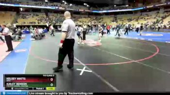 115 Class 2 lbs Semifinal - Kailey Benson, Francis Howell Central vs Kelsey Watts, Nixa