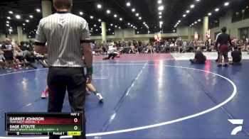 120 lbs Placement Matches (32 Team) - Garret Johnson, Team Shutt Weston vs Sage Stoute, North Desoto Wrestling Academy