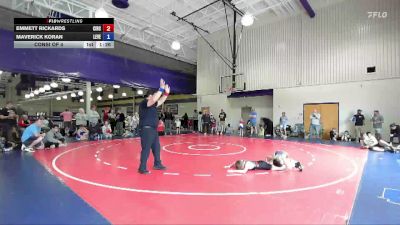 77 lbs Consi Of 4 - Emmett Rickards, Circle Training Center Wrestling vs Maverick Koran, Level Up Wrestling Center