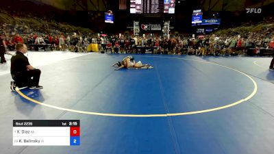 100 lbs Rnd Of 32 - Xavier Diaz, PA vs Kaiden Belinsky, IA