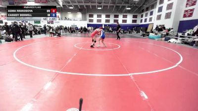 131 lbs Cons. Round 1 - Agnia Krakosova, Simon Fraser University vs Cassidy Benwell, Unattached