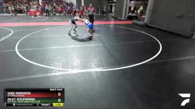95 lbs Champ. Round 1 - Jake Swenson, St Croix Central vs Riley Holewinski, Bay Port Youth Wrestling Club