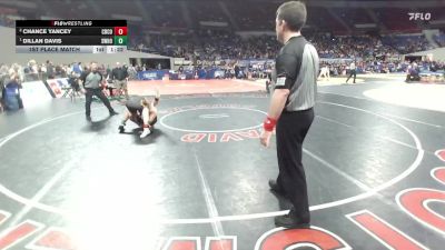4A Boys 132 lbs 1st Place Match - Dillan Davis, Sweet Home Boys vs Chance Yancey, Crook County Boys