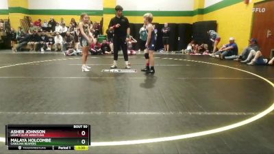 75 lbs Round 2 - Malaya Holcombe, Carolina Reapers vs Asher Johnson, Legacy Elite Wrestling