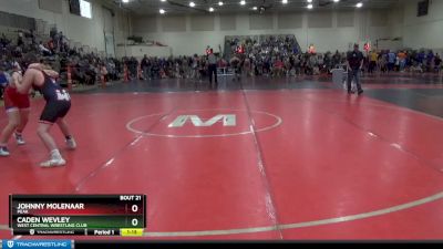 130 lbs Champ. Round 1 - Johnny Molenaar, PEAK vs Caden Wevley, West Central Wrestling Club