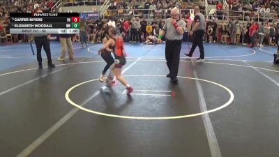 55 lbs Quarterfinal - Elizabeth Woodall, Woodall Warriors vs Carter Myers, Freedom Wrestling