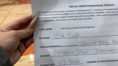 Desert Edge High School [JV Song/Pom Intermediate] 2020 USA Arizona & Utah Virtual Regional