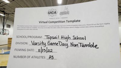 Topsail High School [Game Day Varsity - Non Tumble] 2022 UCA November Virtual Regional