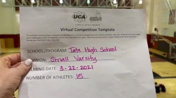 Tate High School [Small Varsity] 2021 UCA & UDA March Virtual Challenge