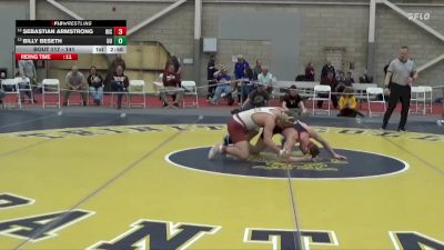 141 lbs Cons. Round 1 - Sebastian Armstrong, Rhode Island College vs Billy Beseth, Utica