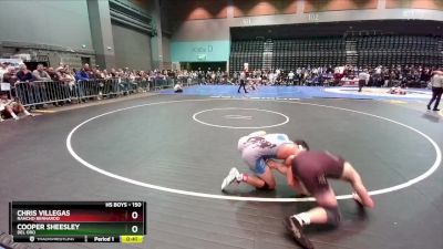 150 lbs Cons. Round 6 - Chris Villegas, Rancho Bernardo vs Cooper Sheesley, Del Oro