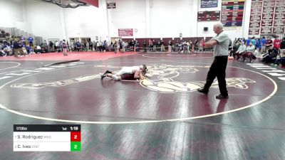 170 lbs Quarterfinal - Sebastian Rodriguez, Windham vs Caleb Ives, Stafford