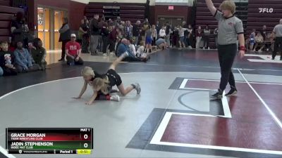 PW-1 lbs Round 1 - Grace Morgan, Tiger Wrestling Club vs Jadin Stephenson, Indee Mat Club