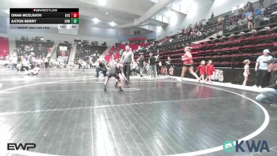 55 lbs Consolation - Onan McElrath, Owasso Takedown Club vs Axton Berry, Coweta Tiger Wrestling