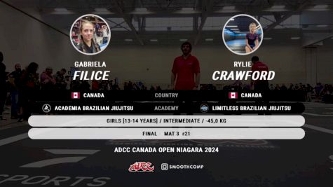 Gabriela Filice vs Rylie Crawford 2024 ADCC Niagara Open