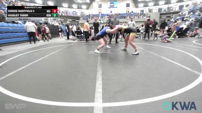 145 lbs Rr Rnd 1 - Kenzie Hartfield 2, OKC Saints Wrestling vs Kaisley Taber, Hennessey Takedown Club