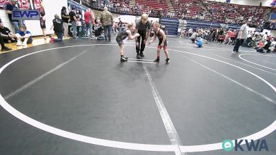 52 lbs Quarterfinal - Crew Smith, Hinton Takedown Club vs Grace Henry, Comanche Takedown Club