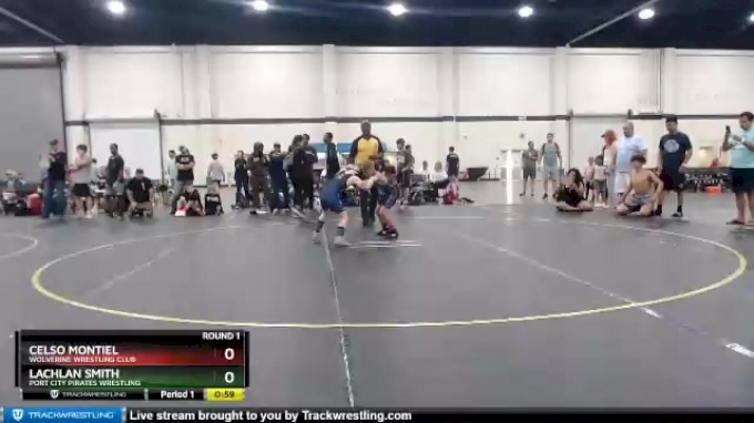 64 Lbs Round 1 - Celso Montiel, Wolverine Wrestling Club Vs Lachlan 