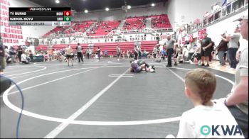 76 lbs Semifinal - Ty Burns, Morrison Takedown Club vs Ezekiel Boyd, Harrah Little League Wrestling