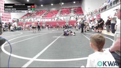 76 lbs Semifinal - Ty Burns, Morrison Takedown Club vs Ezekiel Boyd, Harrah Little League Wrestling