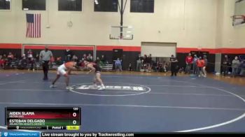 120 lbs Champ. Round 2 - Esteban Delgado, Arlington Heights (HERSEY) vs Aiden Slama, MILTON (WI)