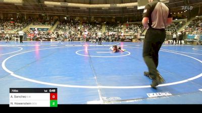 70 lbs Round Of 32 - Able Sanchez, Elgin Wrestling vs Noah Howenstein, Siouxland Wrestling Academy