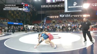 110 lbs Cons. Sub-semis - Kayleigh Milam, Missouri vs Summer Mutschler, Maryland