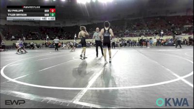 140 lbs Quarterfinal - Eli Phillips, Grove Takedown Club vs Tyler Bryson, Harrah Little League Wrestling