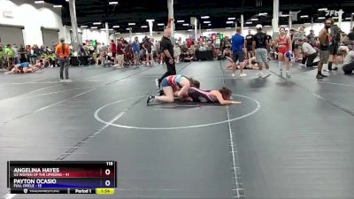 118 lbs Round 4 (8 Team) - Angelina Hayes, U2 Women Of The Uprising vs Payton Ocasio, Full Circle