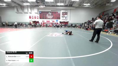 133 lbs Consi Of 16 #2 - Logan Alexander, West Virginia - Unatt vs Jack Harrison, Lake Erie - Unatt