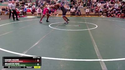 215 lbs Semifinal - Xavier Moore, Red Lion Christian Academy vs Brandon King, Charter School Of Wilmington