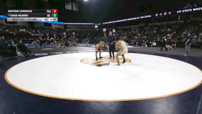 175 lbs Round Of 32 - Nathan Cordova, Tulare Union (CS) vs Evan Hilmen, Del Oro (SJ)