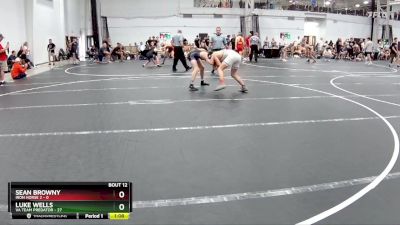 138 lbs Round 3 (8 Team) - Sean Browny, Iron Horse 2 vs Luke Wells, VA Team Predator