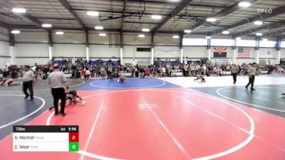 73 lbs Quarterfinal - Angelo Montiel, Team Aggression vs Cole Wear, Desert Dogs WC