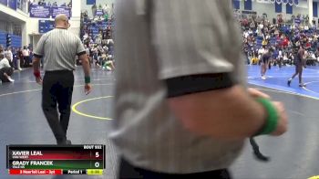 126 lbs Cons. Round 7 - Xavier Leal, Van Wert vs Grady Francek, Yale HS