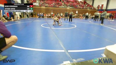 80 lbs Semifinal - Ross Stegeman, Raw Wrestling Club vs Jayden Ortiz, Coweta Tiger Wrestling