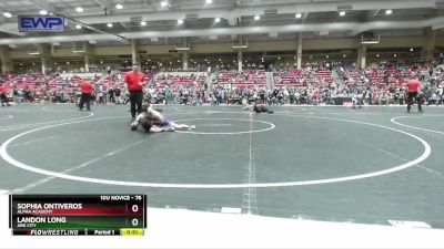 76 lbs Quarterfinal - Landon Long, Ark City vs Sophia Ontiveros, Alpha Academy