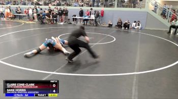 140 lbs 3rd Place Match - Claire Cone-Clark, Arctic Warriors Wrestling Club vs Saige Morris, Avalanche Wrestling Association